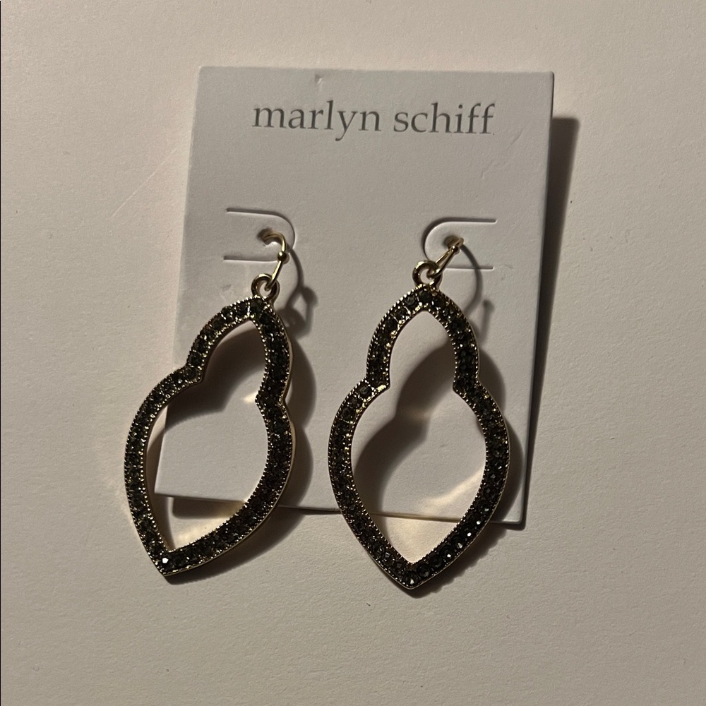 Marlyn Schiff Gold Teardrop Earrings with Textured Design